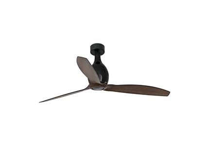 MINI ETERFAN Ventilador de techo negro mate/madera con motor DC